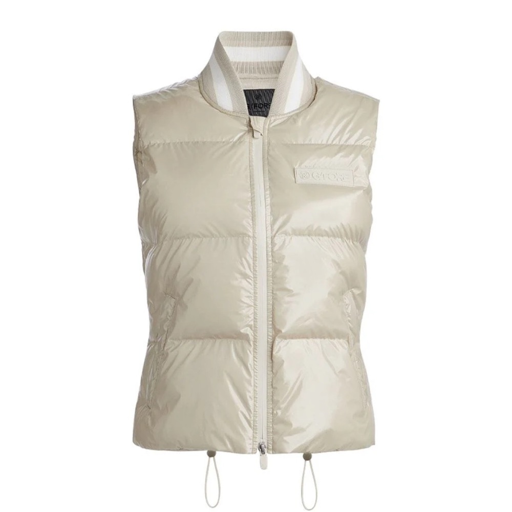 CIRCLE G'S COATED NYLON QUILTED PUFFER VEST